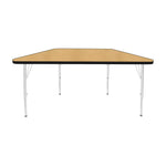 Mahar Creative Colors Small Trapezoid Activity Table Preschool Height Adjustable Legs 48