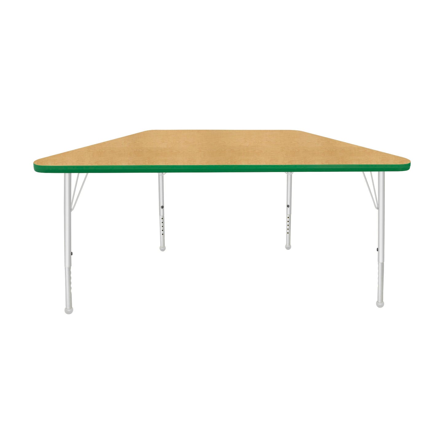 Mahar Creative Colors Small Trapezoid Activity Table Preschool Height Adjustable Legs 48"W x 24"D x 17" - 25"H (MHR-2448TLO)