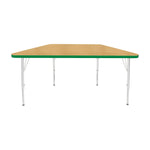 Mahar Creative Colors Small Trapezoid Activity Table Preschool Height Adjustable Legs 48