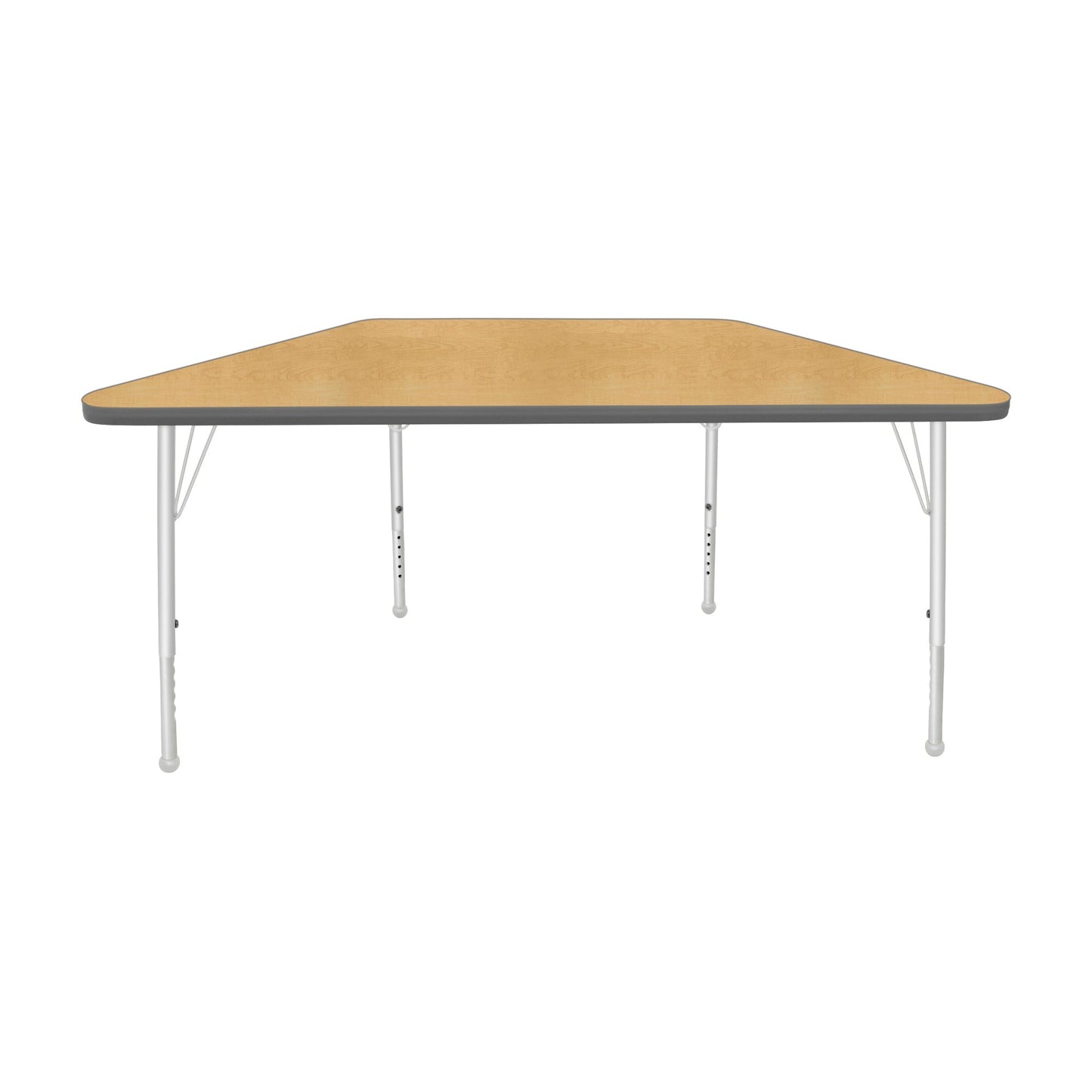 Mahar Creative Colors Small Trapezoid Activity Table Preschool Height Adjustable Legs 48"W x 24"D x 17" - 25"H (MHR-2448TLO)