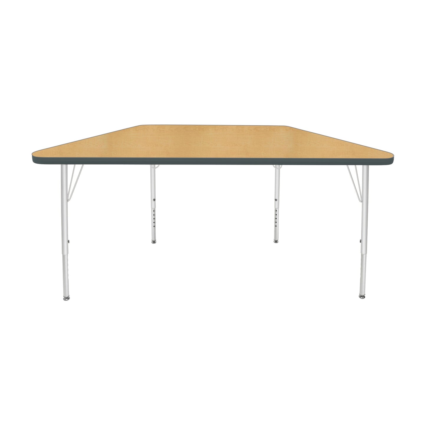 Mahar Creative Colors Small Trapezoid Activity Table Preschool Height Adjustable Legs 48"W x 24"D x 17" - 25"H (MHR-2448TLO)