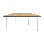 Mahar Creative Colors Small Trapezoid Activity Table Preschool Height Adjustable Legs 48