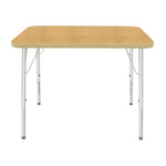Mahar Creative Colors Small Rectangle Activity Table Preschool Height Adjustable Legs 48