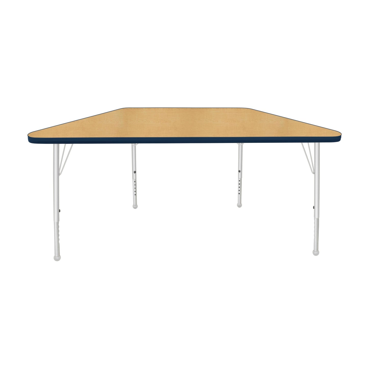Mahar Creative Colors Small Trapezoid Activity Table Preschool Height Adjustable Legs 48"W x 24"D x 17" - 25"H (MHR-2448TLO)