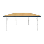 Mahar Creative Colors Small Trapezoid Activity Table Preschool Height Adjustable Legs 48