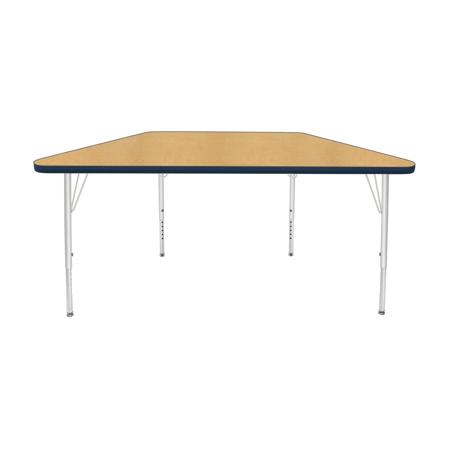 Mahar Creative Colors Small Trapezoid Activity Table Preschool Height Adjustable Legs 48"W x 24"D x 17" - 25"H (MHR-2448TLO)