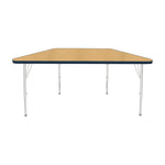 Mahar Creative Colors Small Trapezoid Activity Table Preschool Height Adjustable Legs 48