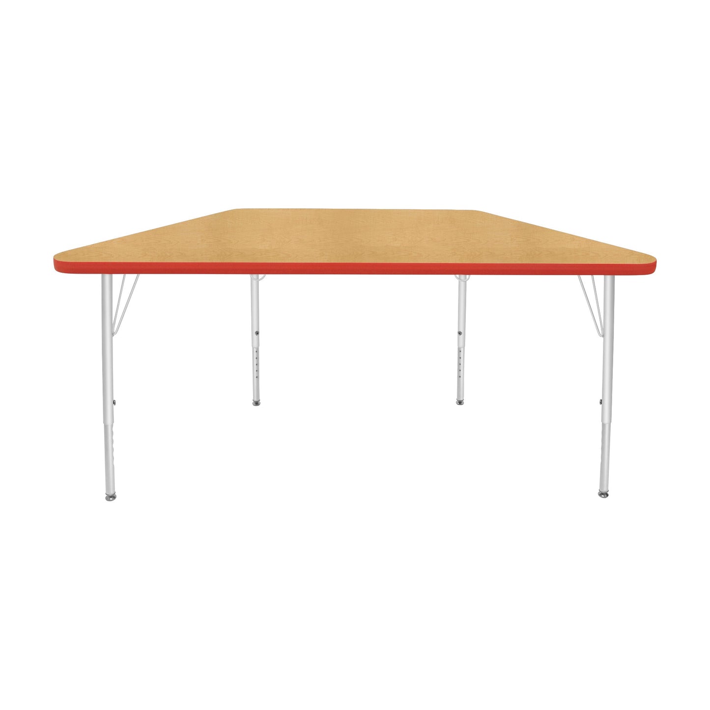 Mahar Creative Colors Small Trapezoid Activity Table Preschool Height Adjustable Legs 48"W x 24"D x 17" - 25"H (MHR-2448TLO)