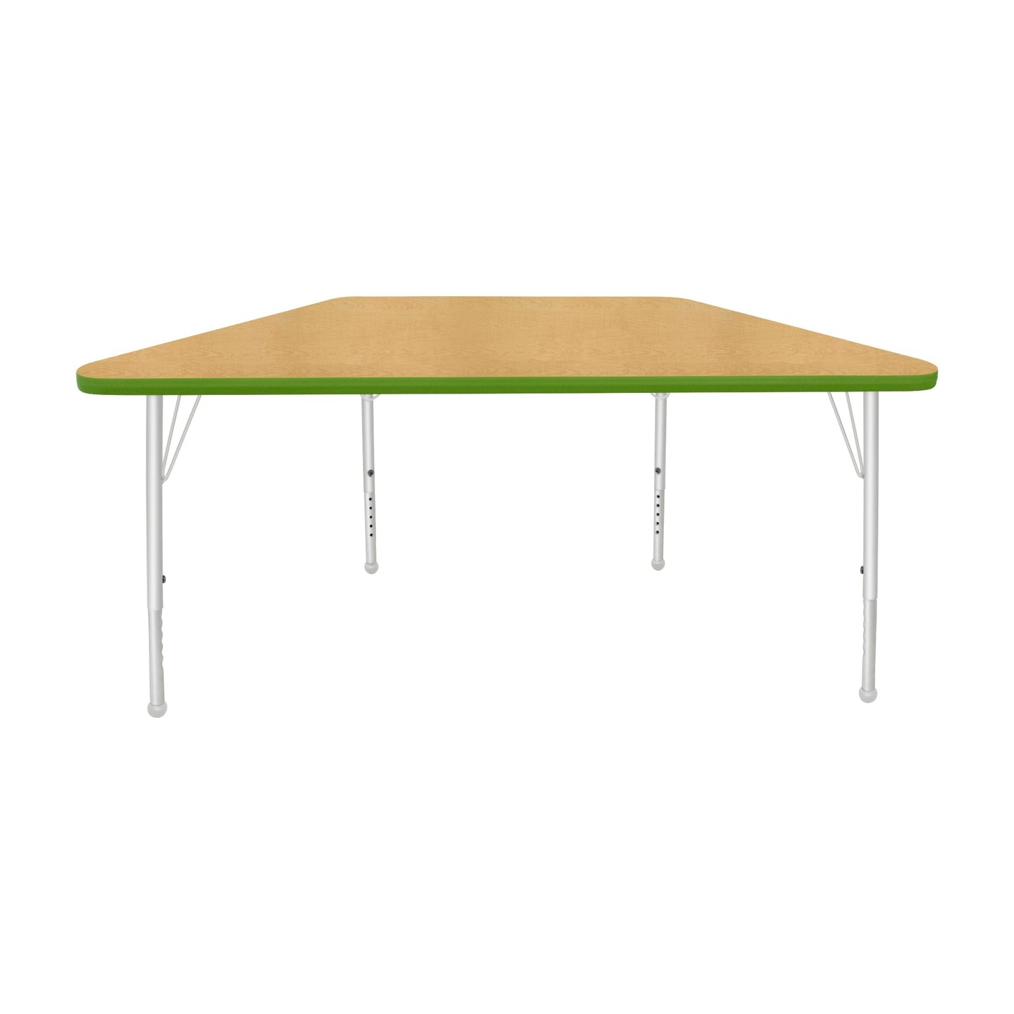 Mahar Creative Colors Small Trapezoid Activity Table Preschool Height Adjustable Legs 48"W x 24"D x 17" - 25"H (MHR-2448TLO)