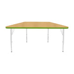 Mahar Creative Colors Small Trapezoid Activity Table Preschool Height Adjustable Legs 48