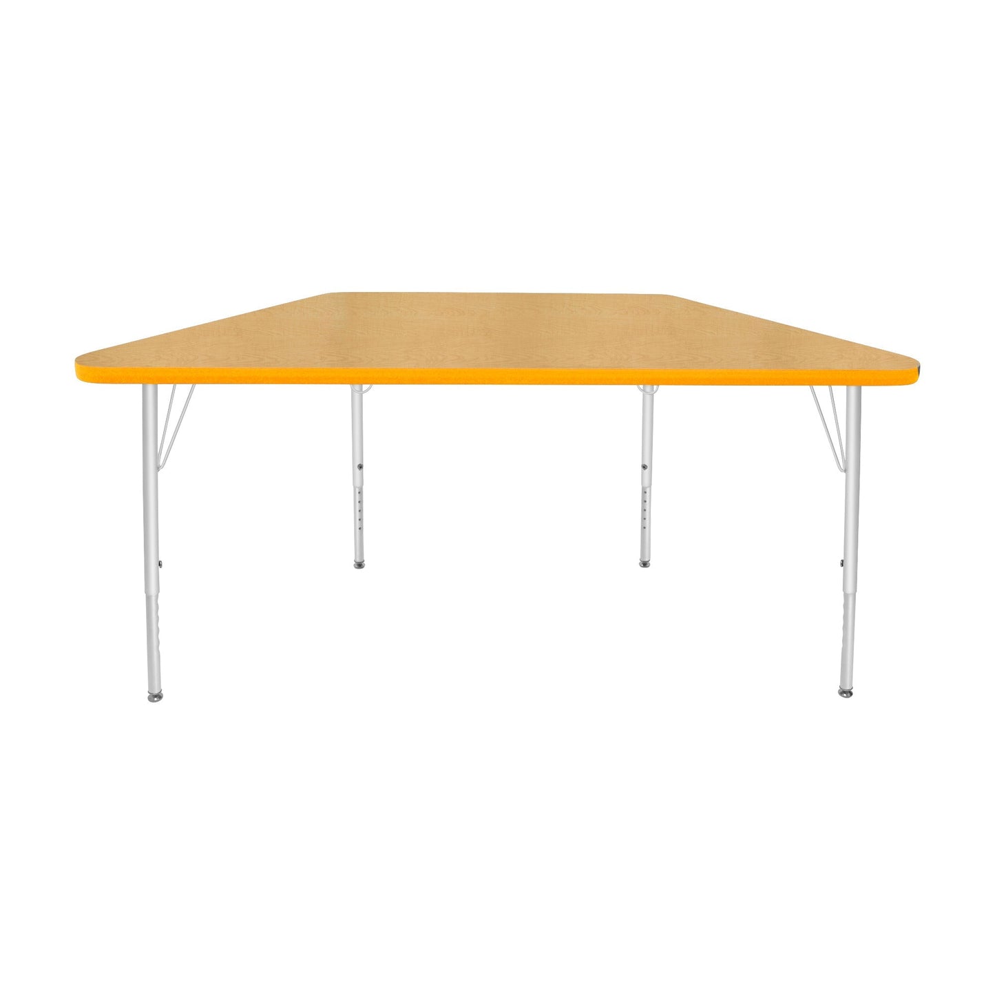 Mahar Creative Colors Small Trapezoid Activity Table Preschool Height Adjustable Legs 48"W x 24"D x 17" - 25"H (MHR-2448TLO)