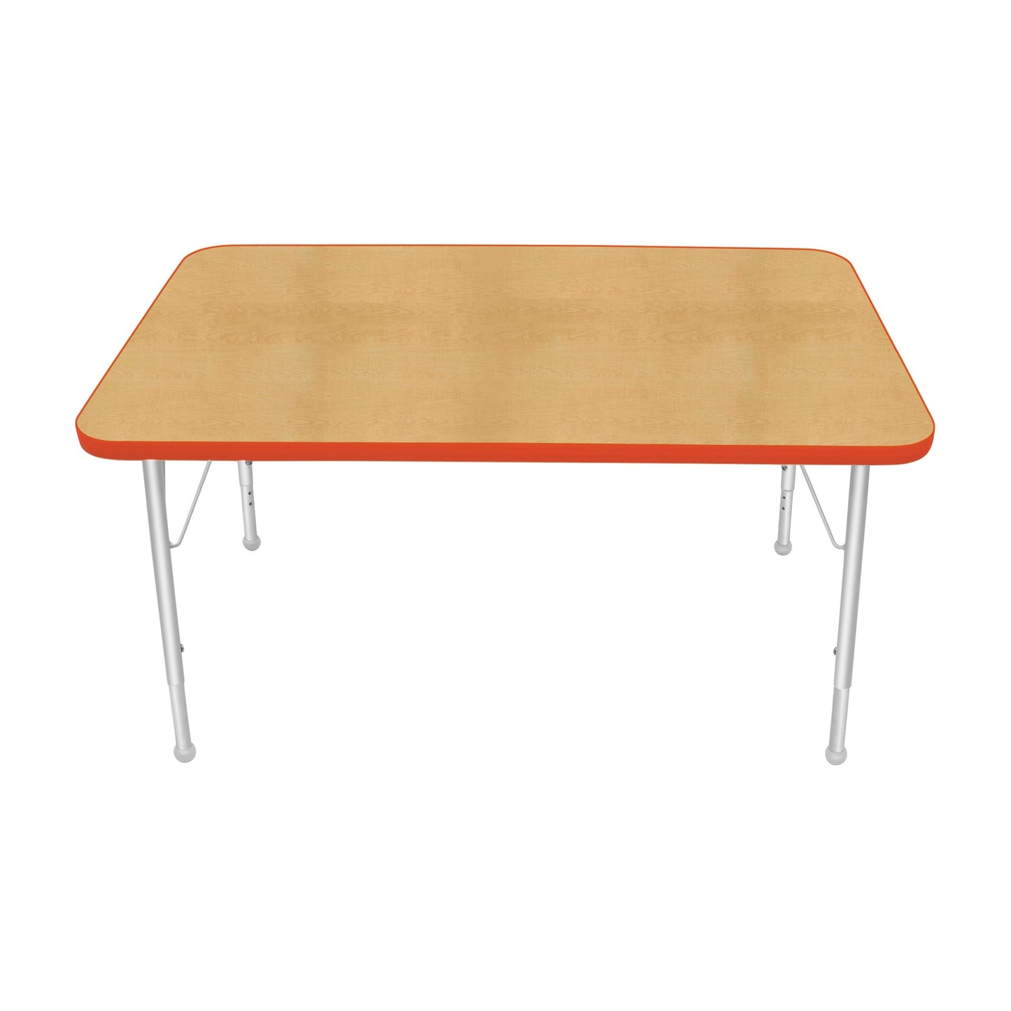 Mahar Creative Colors Small Rectangle Activity Table Preschool Height Adjustable Legs 48"W x 30"D x 17" - 25"H (MHR-3048LO)