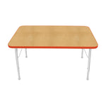 Mahar Creative Colors Small Rectangle Activity Table Preschool Height Adjustable Legs 48