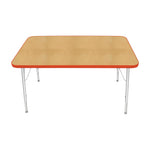 Mahar Creative Colors Small Rectangle Activity Table Preschool Height Adjustable Legs 48