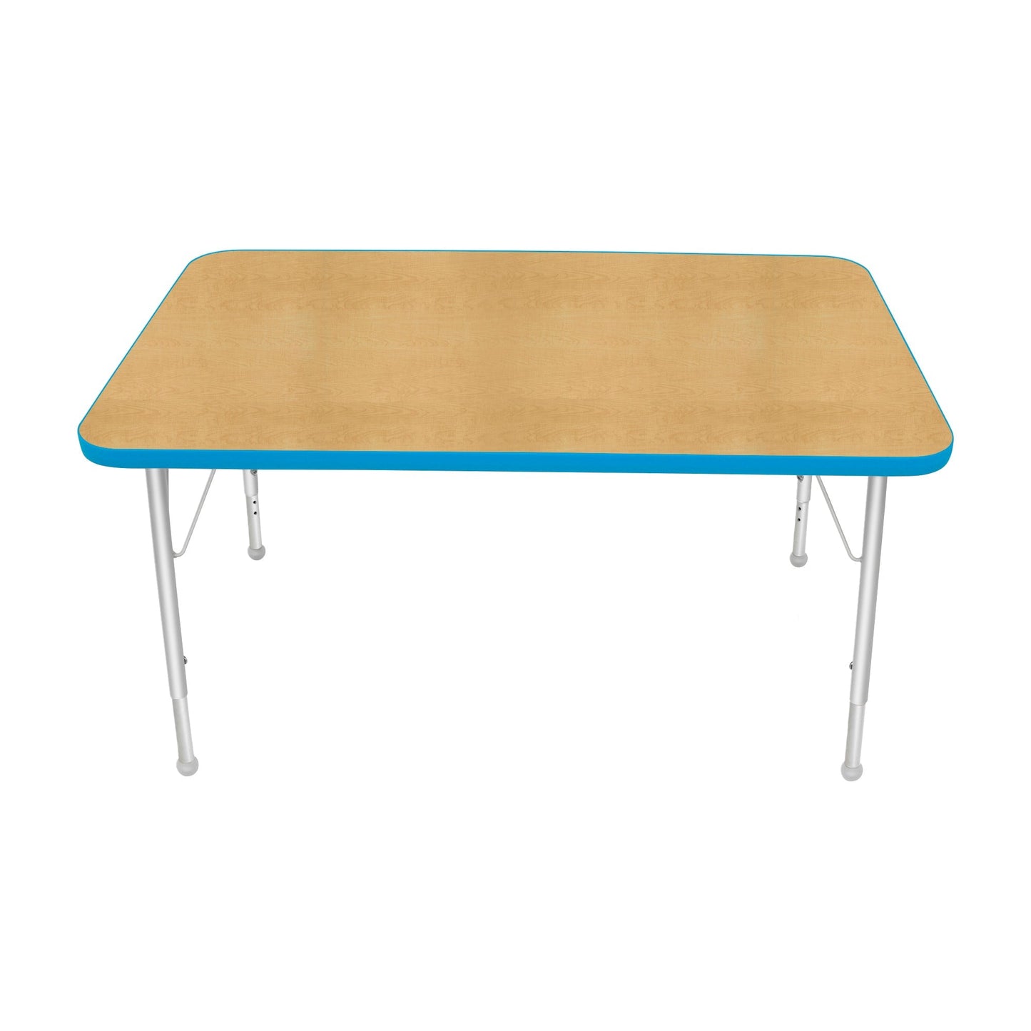 Mahar Creative Colors Small Rectangle Activity Table Preschool Height Adjustable Legs 48"W x 30"D x 17" - 25"H (MHR-3048LO)