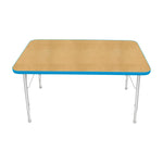 Mahar Creative Colors Small Rectangle Activity Table Preschool Height Adjustable Legs 48