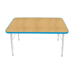 Mahar Creative Colors Small Rectangle Activity Table Preschool Height Adjustable Legs 48