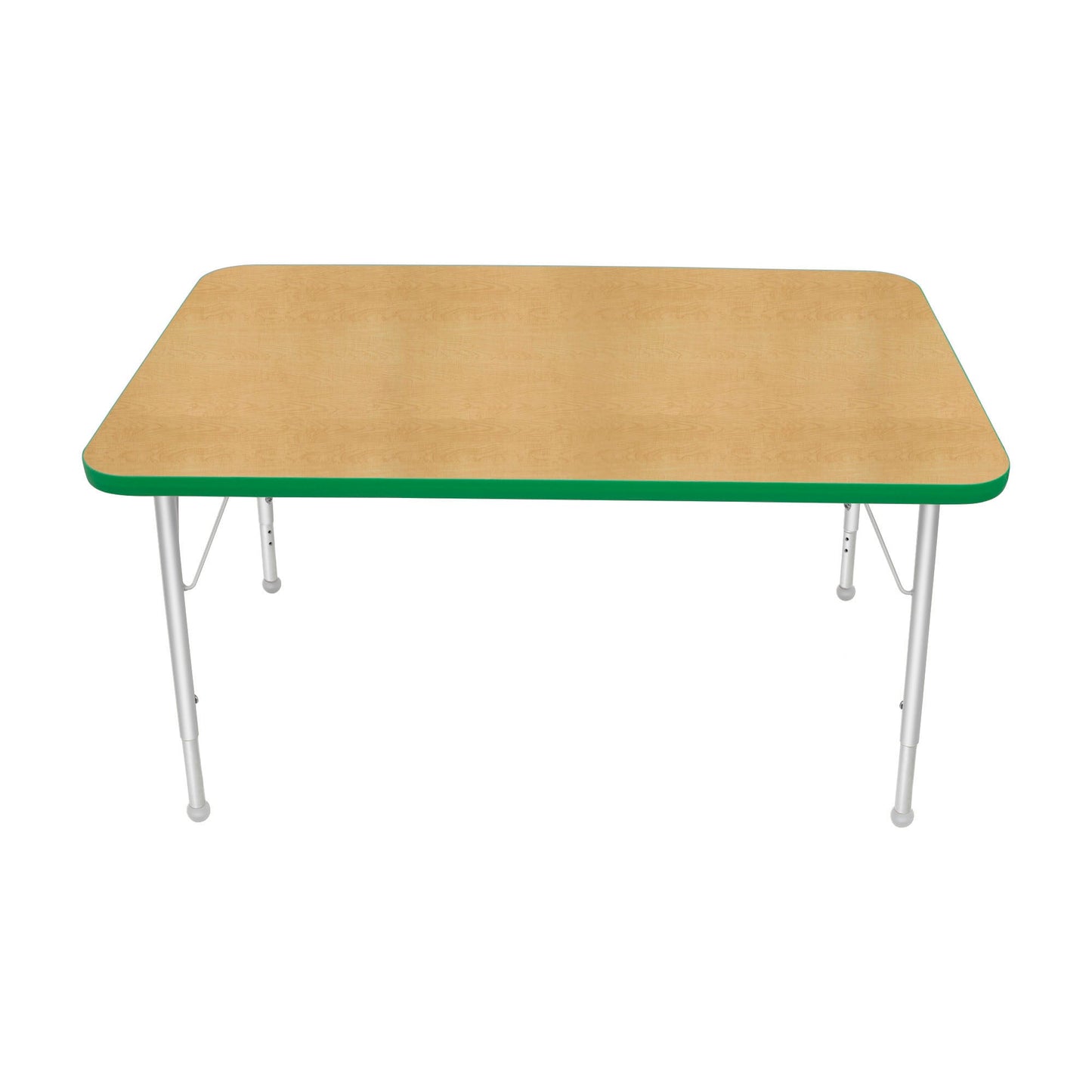 Mahar Creative Colors Small Rectangle Activity Table Preschool Height Adjustable Legs 48"W x 30"D x 17" - 25"H (MHR-3048LO)