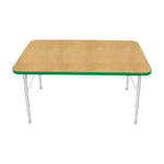 Mahar Creative Colors Small Rectangle Activity Table Preschool Height Adjustable Legs 48