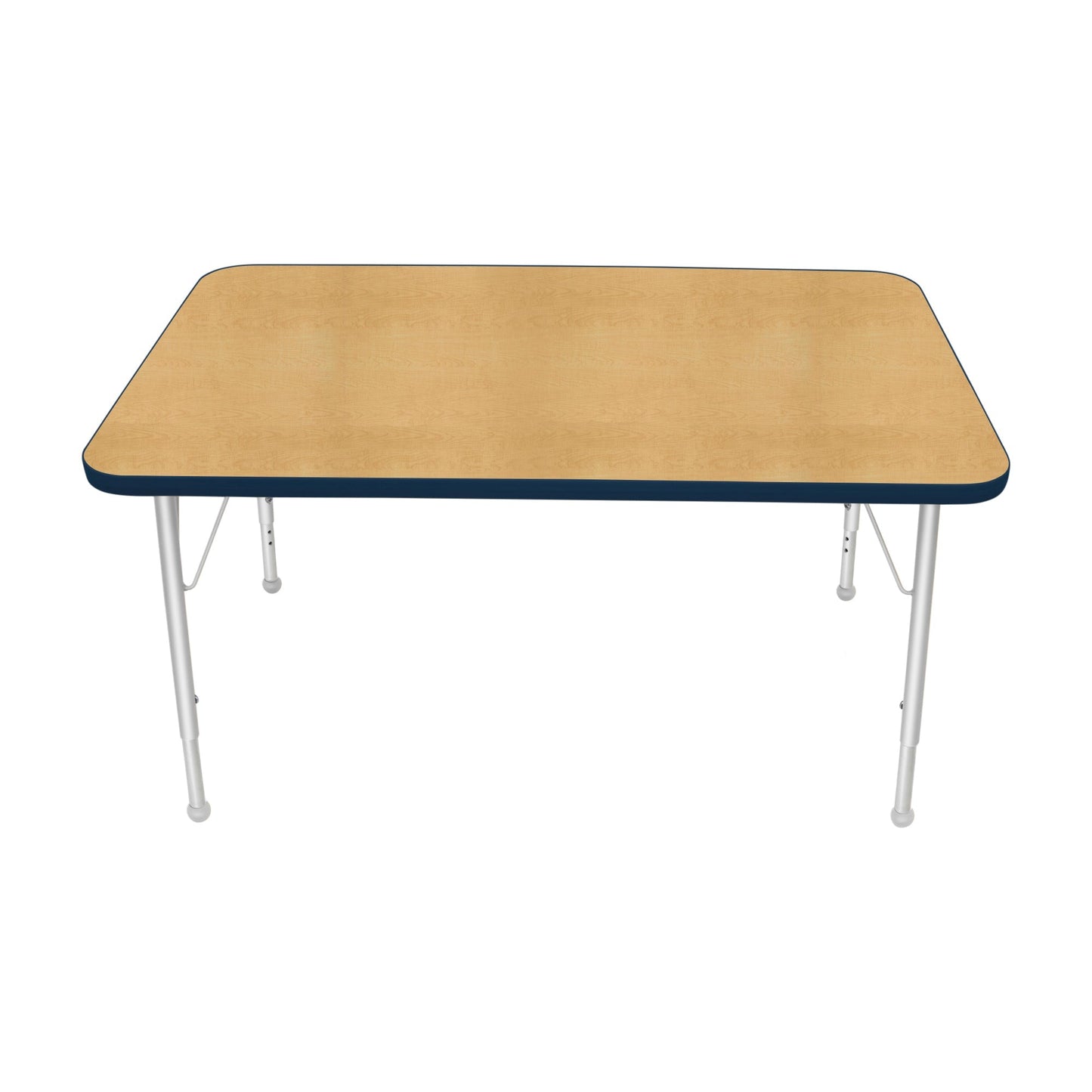 Mahar Creative Colors Small Rectangle Activity Table Preschool Height Adjustable Legs 48"W x 30"D x 17" - 25"H (MHR-3048LO)