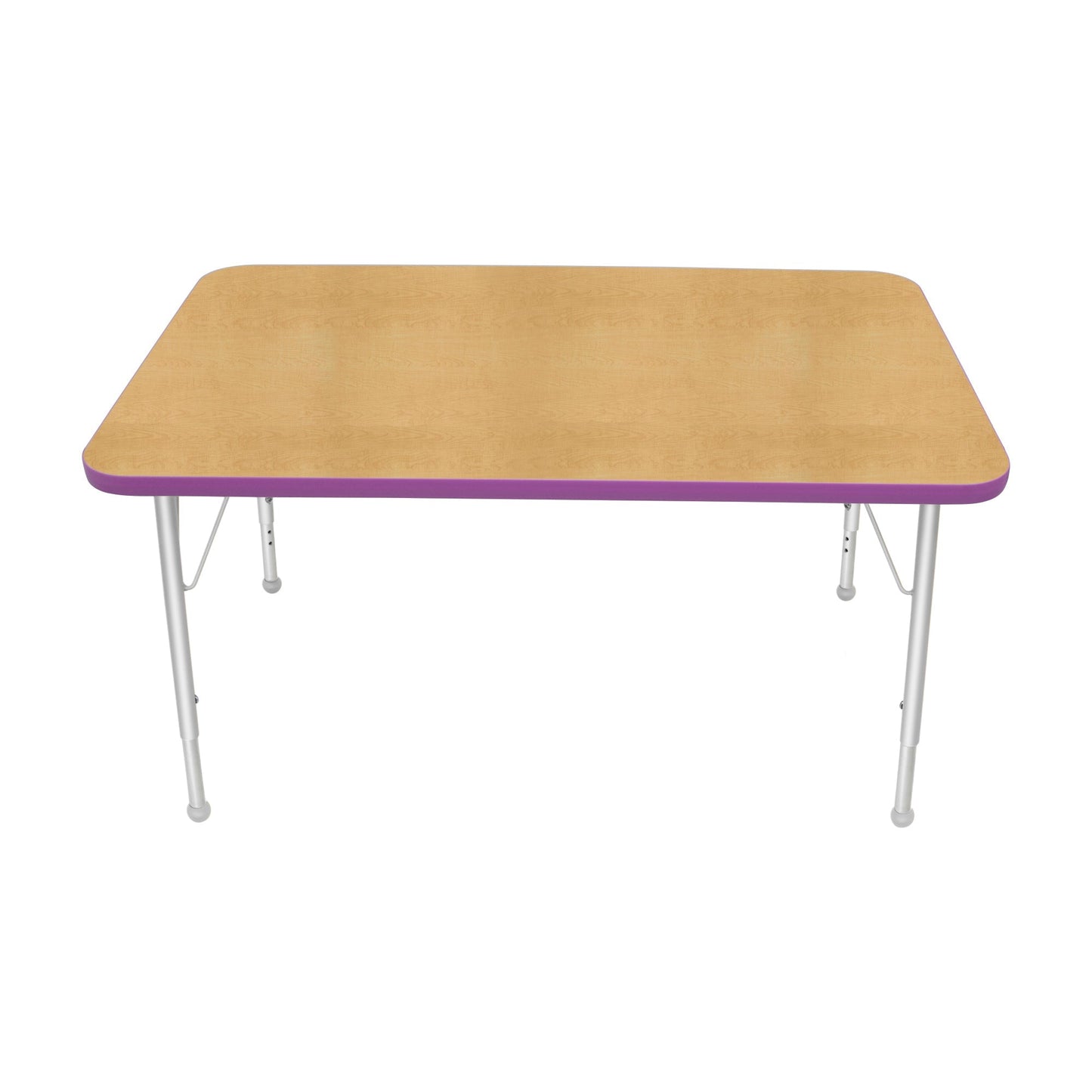 Mahar Creative Colors Small Rectangle Activity Table Preschool Height Adjustable Legs 48"W x 30"D x 17" - 25"H (MHR-3048LO)