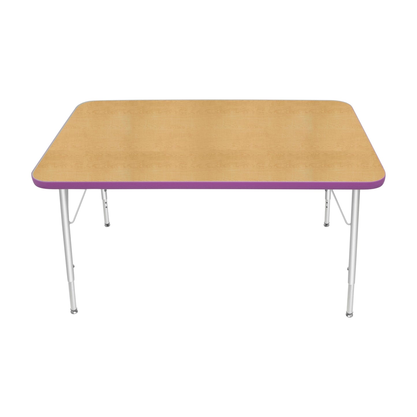 Mahar Creative Colors Small Rectangle Activity Table Preschool Height Adjustable Legs 48"W x 30"D x 17" - 25"H (MHR-3048LO)