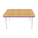 Mahar Creative Colors Small Rectangle Activity Table Preschool Height Adjustable Legs 48