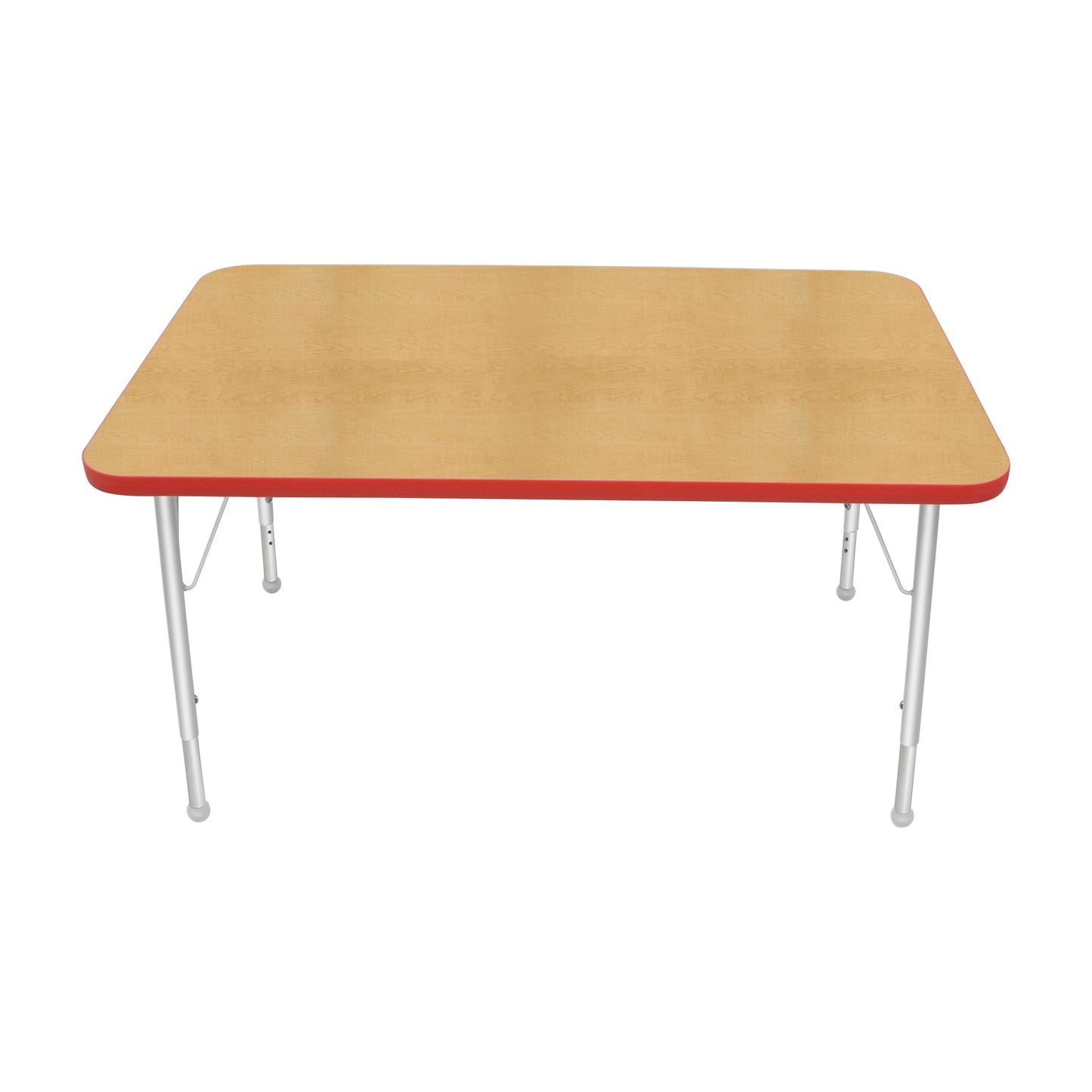 Mahar Creative Colors Small Rectangle Activity Table Preschool Height Adjustable Legs 48"W x 30"D x 17" - 25"H (MHR-3048LO)