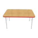 Mahar Creative Colors Small Rectangle Activity Table Preschool Height Adjustable Legs 48