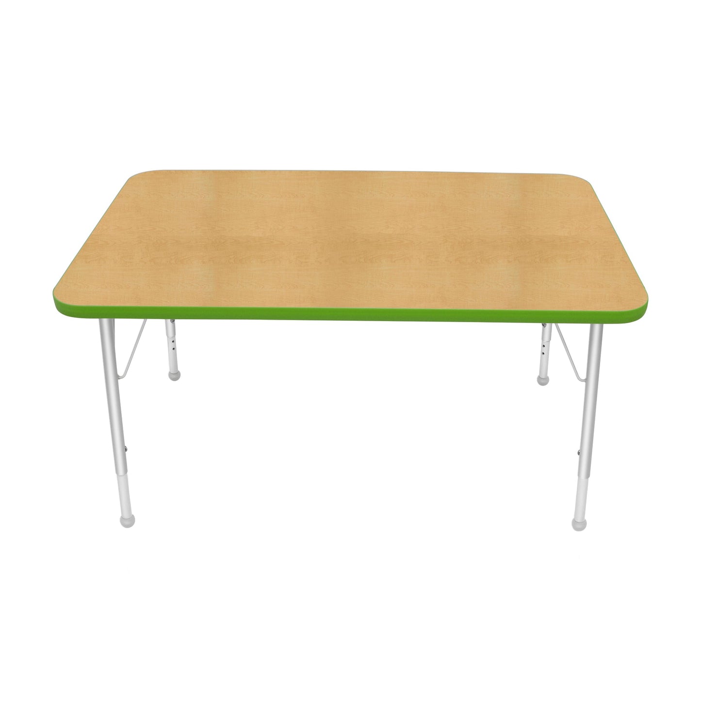 Mahar Creative Colors Small Rectangle Activity Table Preschool Height Adjustable Legs 48"W x 30"D x 17" - 25"H (MHR-3048LO)