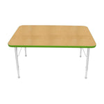 Mahar Creative Colors Small Rectangle Activity Table Preschool Height Adjustable Legs 48