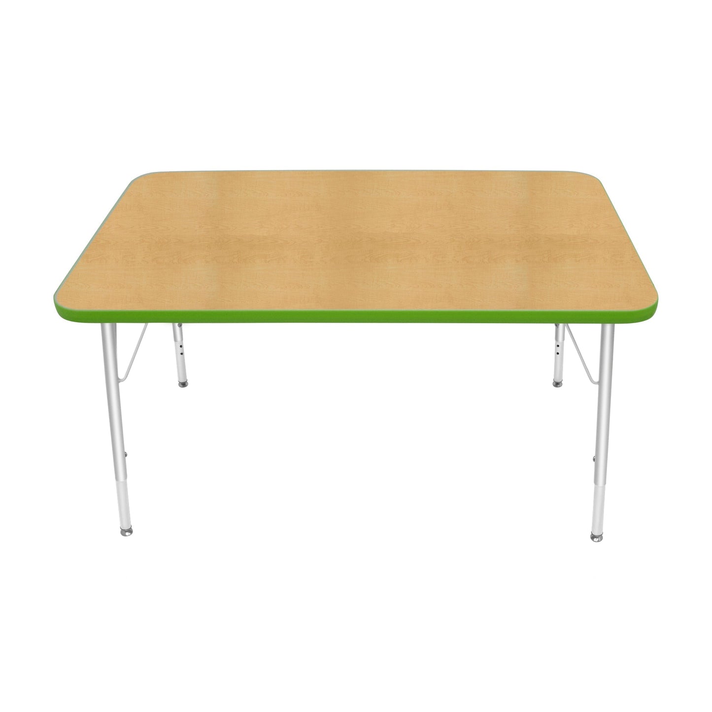 Mahar Creative Colors Small Rectangle Activity Table Preschool Height Adjustable Legs 48"W x 30"D x 17" - 25"H (MHR-3048LO)