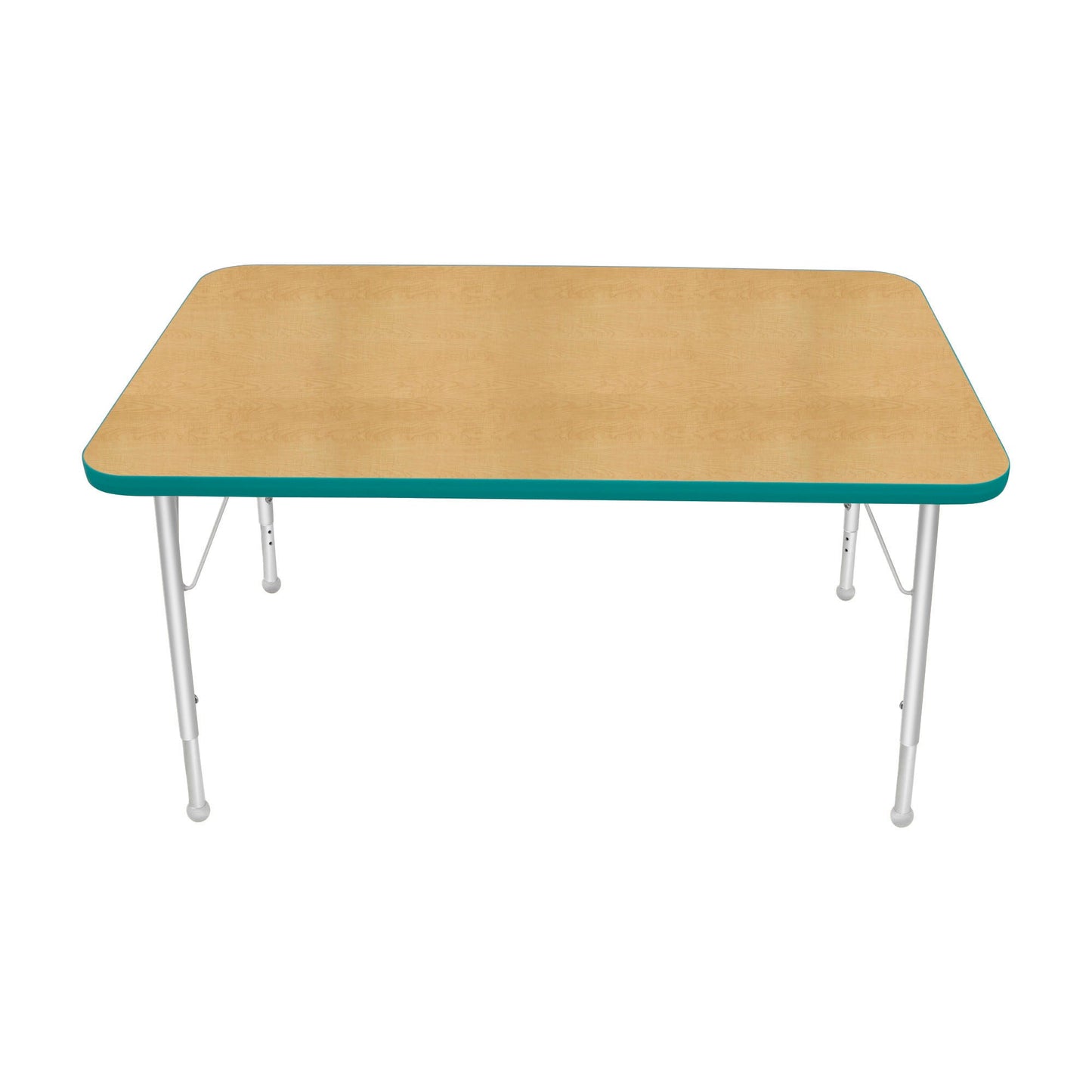 Mahar Creative Colors Small Rectangle Activity Table Preschool Height Adjustable Legs 48"W x 30"D x 17" - 25"H (MHR-3048LO)