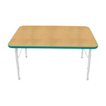 Mahar Creative Colors Small Rectangle Activity Table Preschool Height Adjustable Legs 48