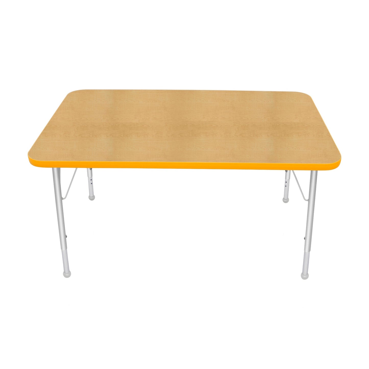 Mahar Creative Colors Small Rectangle Activity Table Preschool Height Adjustable Legs 48"W x 30"D x 17" - 25"H (MHR-3048LO)