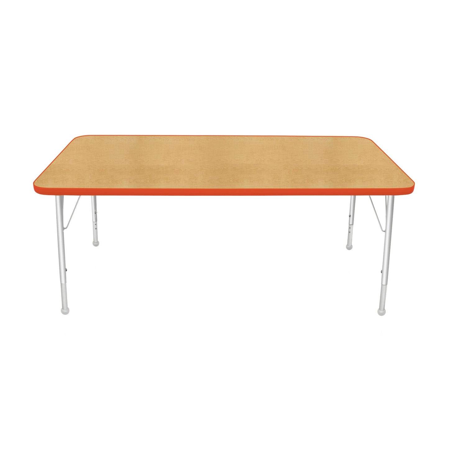 Mahar Creative Colors Large Rectangle Activity Table Preschool Height Adjustable Legs 60"W x 30"D x 17" - 25"H (MHR-3060LO)
