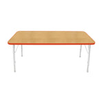 Mahar Creative Colors Large Rectangle Activity Table Preschool Height Adjustable Legs 60