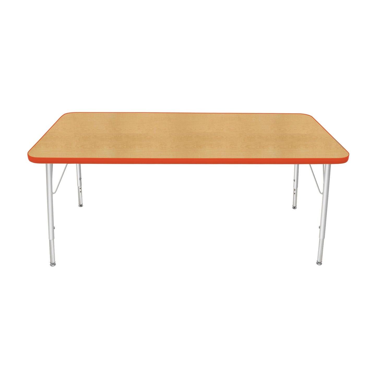 Mahar Creative Colors Large Rectangle Activity Table Preschool Height Adjustable Legs 60"W x 30"D x 17" - 25"H (MHR-3060LO)