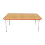 Mahar Creative Colors Large Rectangle Activity Table Preschool Height Adjustable Legs 60