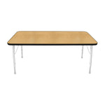 Mahar Creative Colors Large Rectangle Activity Table Preschool Height Adjustable Legs 60