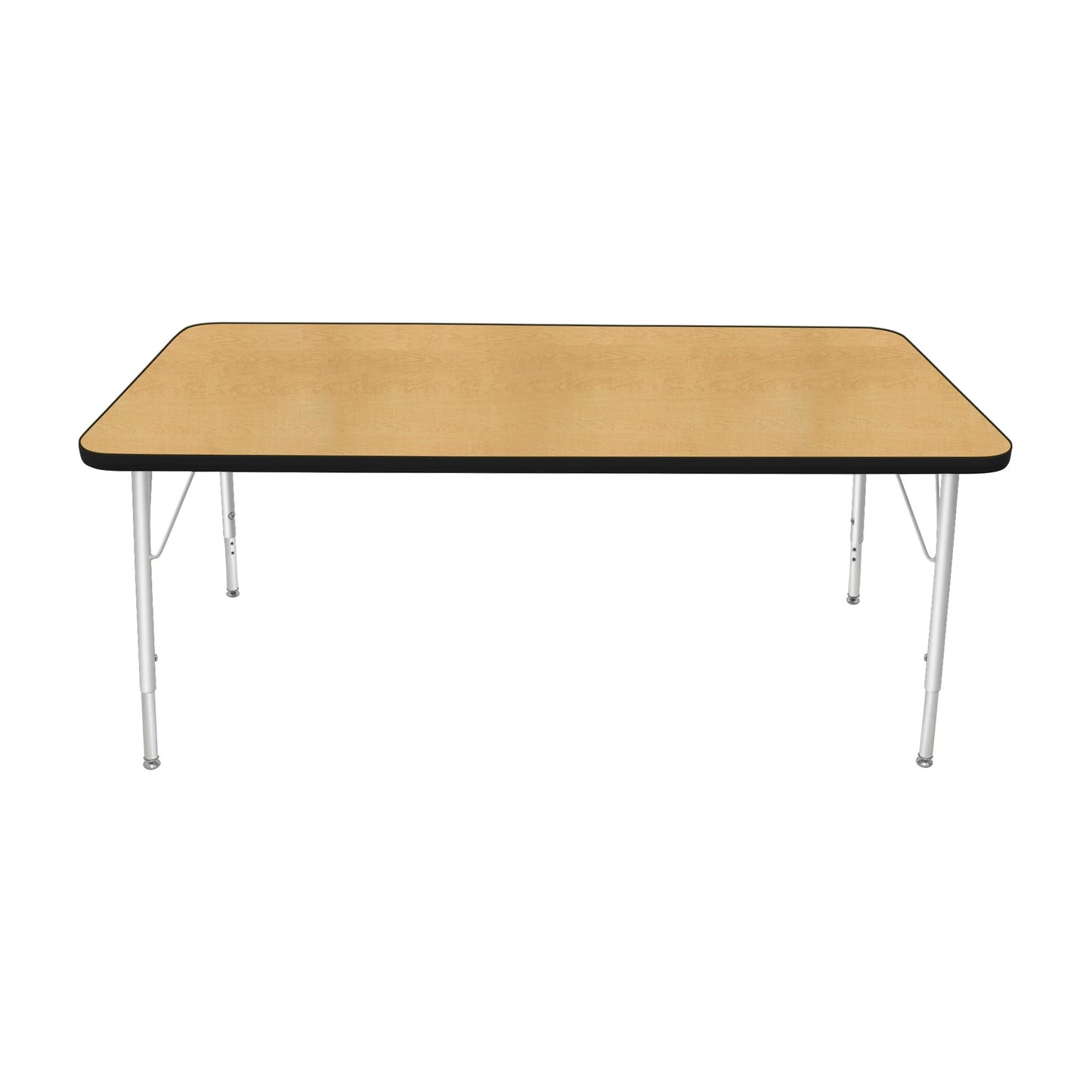 Mahar Creative Colors Large Rectangle Activity Table Preschool Height Adjustable Legs 60"W x 30"D x 17" - 25"H (MHR-3060LO)