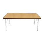 Mahar Creative Colors Large Rectangle Activity Table Preschool Height Adjustable Legs 60