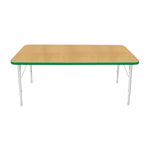 Mahar Creative Colors Large Rectangle Activity Table Preschool Height Adjustable Legs 60