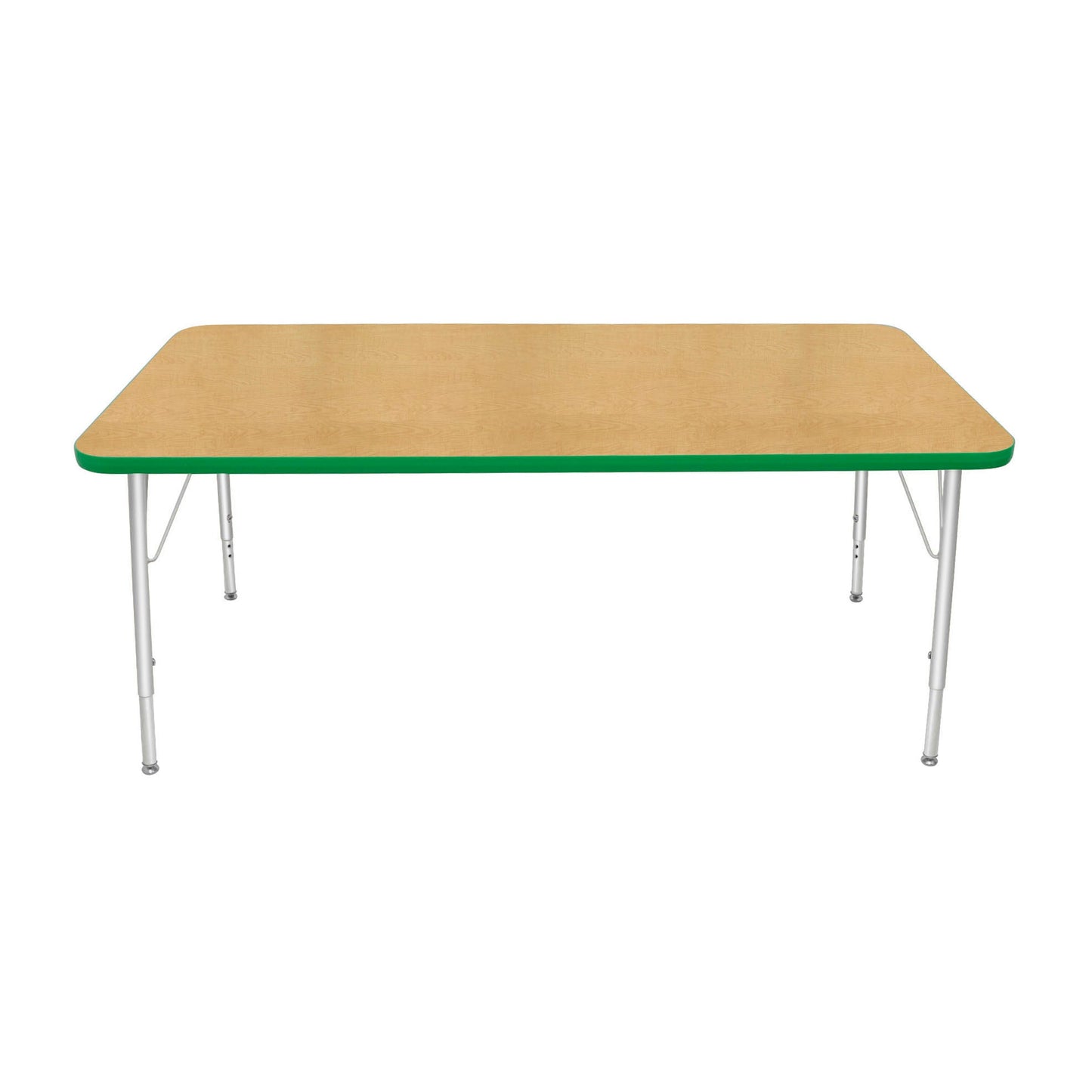 Mahar Creative Colors Large Rectangle Activity Table Preschool Height Adjustable Legs 60"W x 30"D x 17" - 25"H (MHR-3060LO)