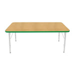Mahar Creative Colors Large Rectangle Activity Table Preschool Height Adjustable Legs 60
