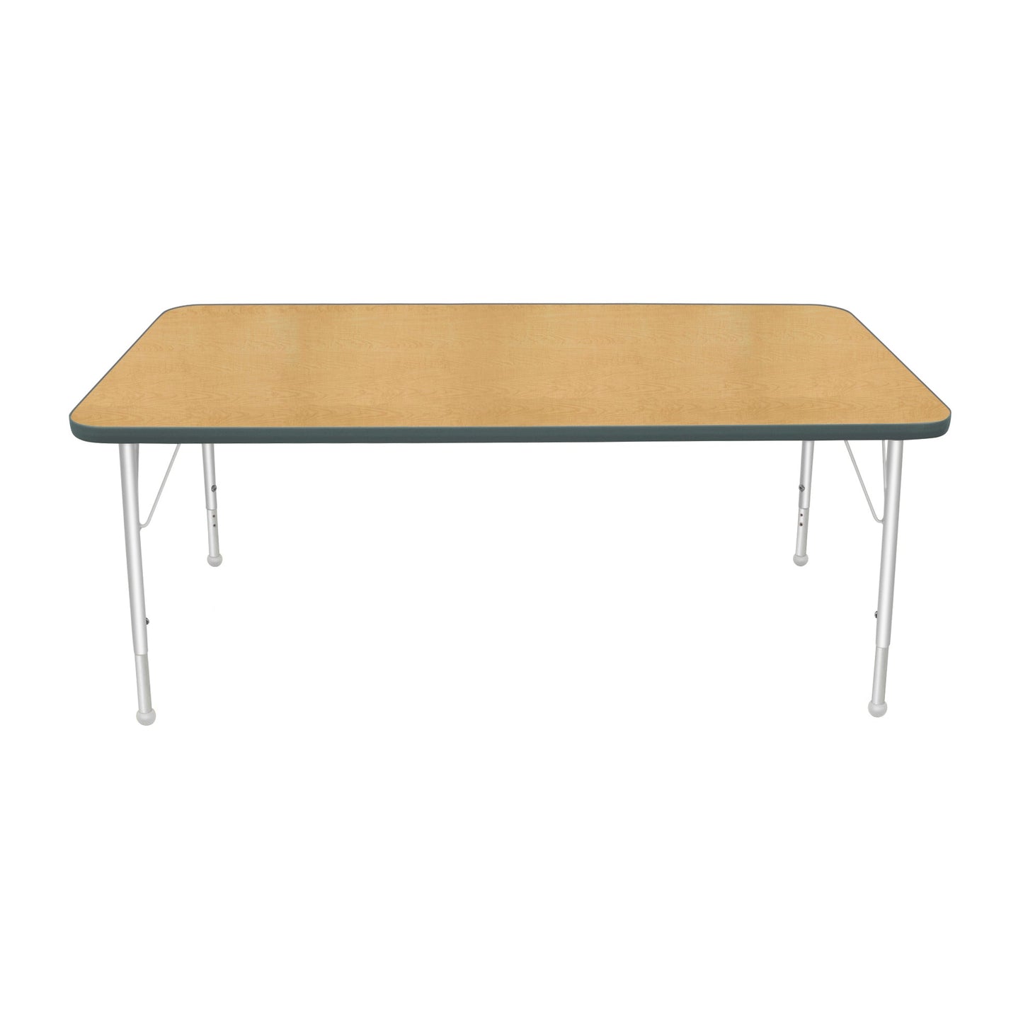 Mahar Creative Colors Large Rectangle Activity Table Preschool Height Adjustable Legs 60"W x 30"D x 17" - 25"H (MHR-3060LO)