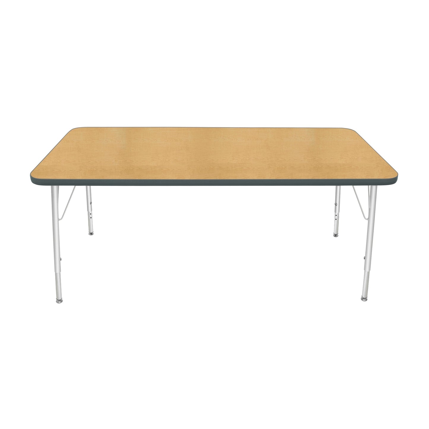 Mahar Creative Colors Large Rectangle Activity Table Preschool Height Adjustable Legs 60"W x 30"D x 17" - 25"H (MHR-3060LO)