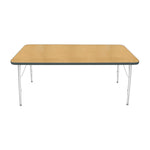Mahar Creative Colors Large Rectangle Activity Table Preschool Height Adjustable Legs 60