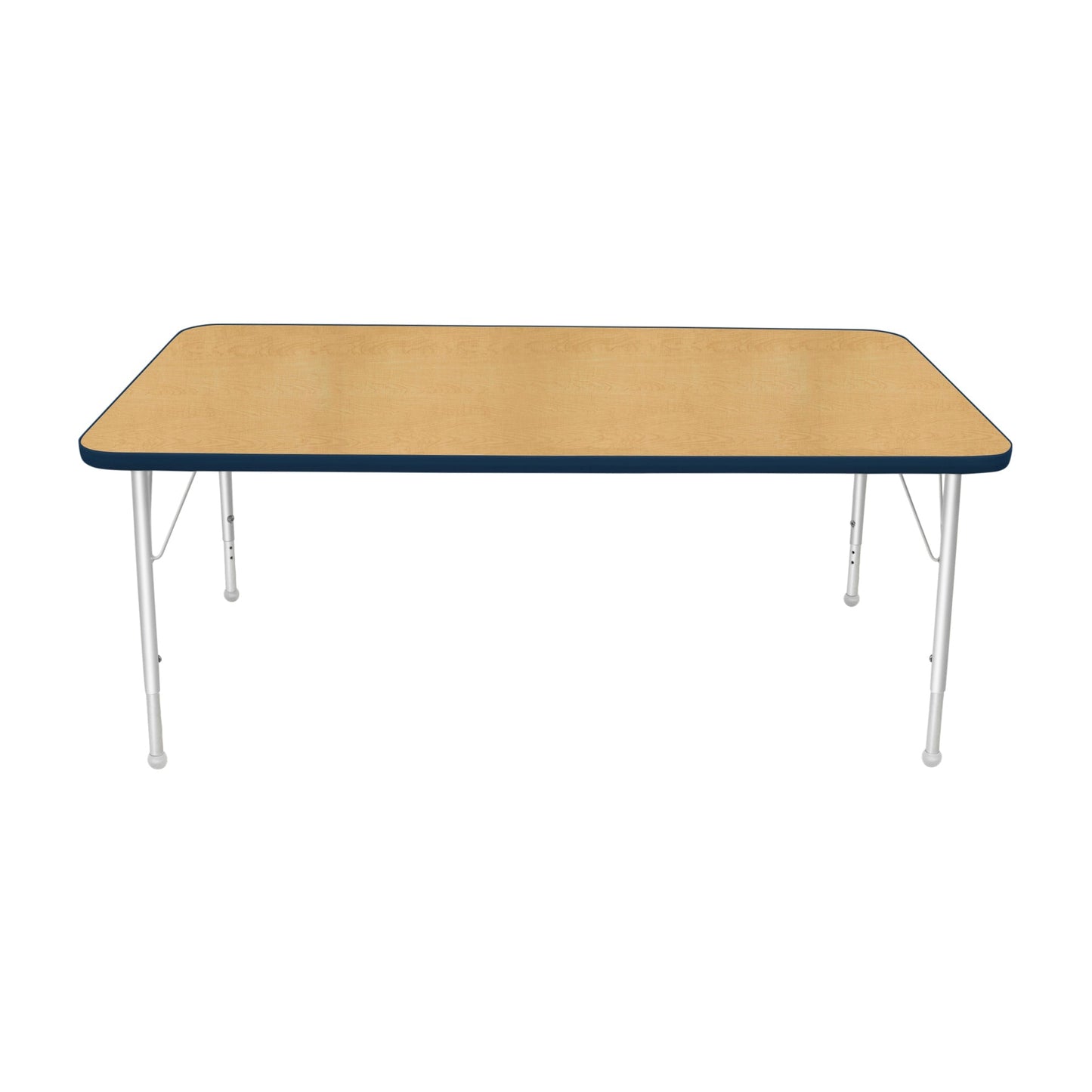 Mahar Creative Colors Large Rectangle Activity Table Preschool Height Adjustable Legs 60"W x 30"D x 17" - 25"H (MHR-3060LO)