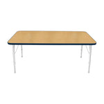 Mahar Creative Colors Large Rectangle Activity Table Preschool Height Adjustable Legs 60